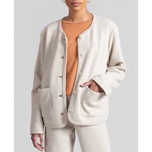 LESET Sienna Boxy Cardigan Beige Melange Sz XS